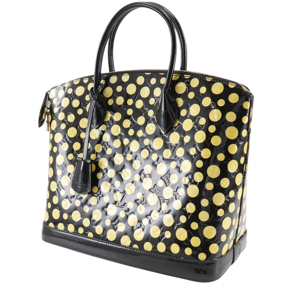LOUIS VUITTON Handbag M91399 Vernis black Yayoi Kusama Vernis Dot Infinity LockitMM Women Used Authentic