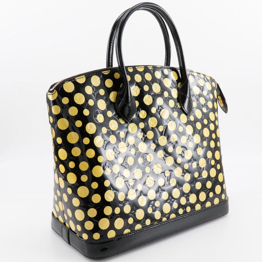LOUIS VUITTON Handbag M91399 Vernis black Yayoi Kusama Vernis Dot Infinity LockitMM Women Used Authentic