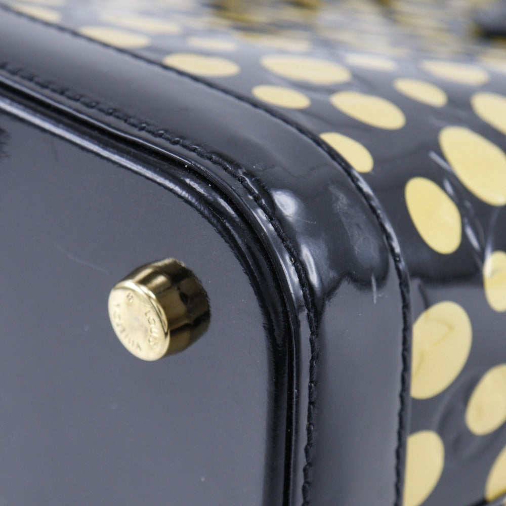 LOUIS VUITTON Handbag M91399 Vernis black Yayoi Kusama Vernis Dot Infinity LockitMM Women Used Authentic