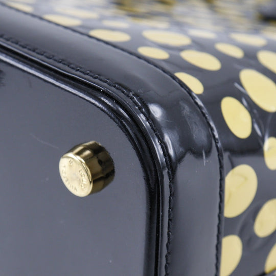 LOUIS VUITTON Handbag M91399 Vernis black Yayoi Kusama Vernis Dot Infinity LockitMM Women Used Authentic