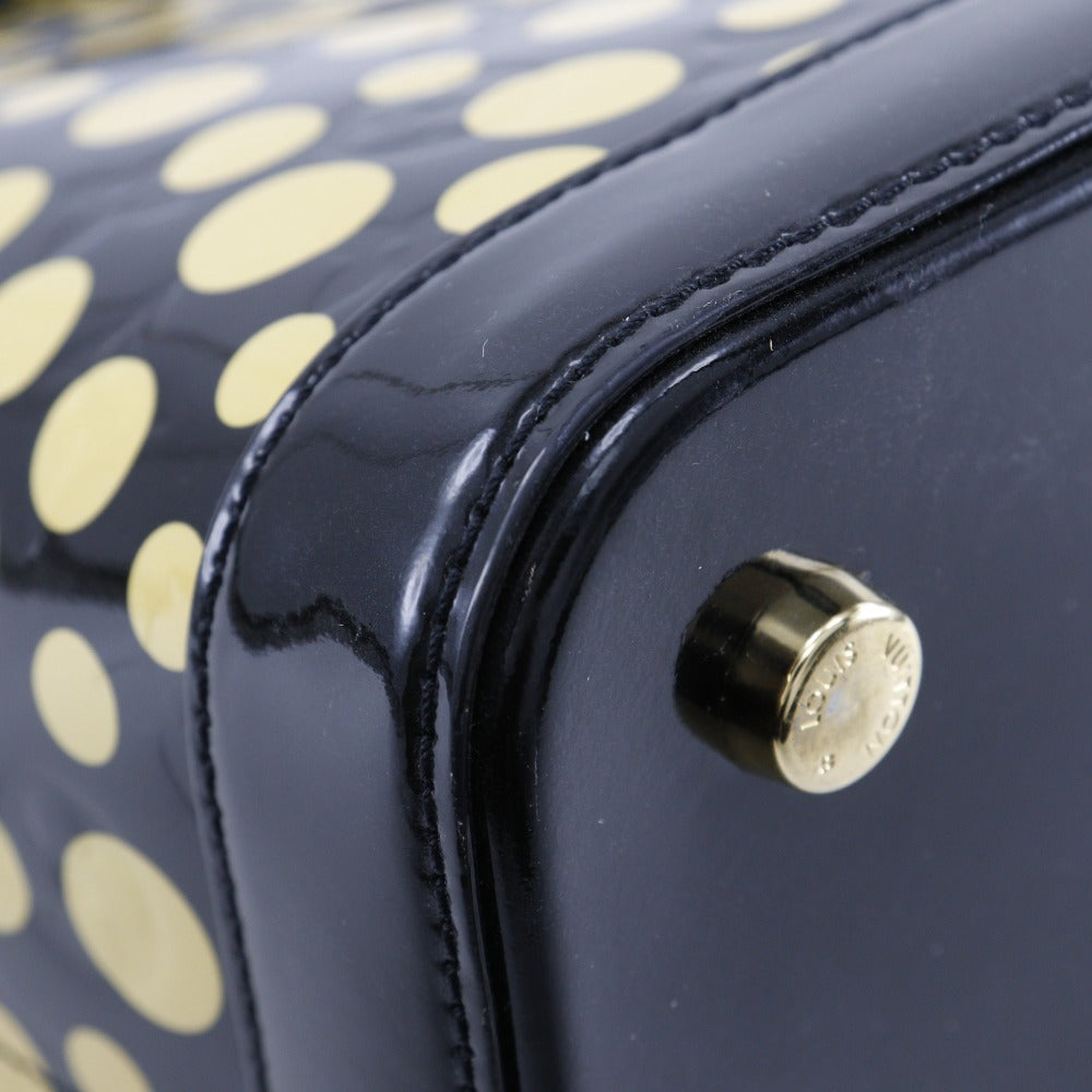 LOUIS VUITTON Handbag M91399 Vernis black Yayoi Kusama Vernis Dot Infinity LockitMM Women Used Authentic