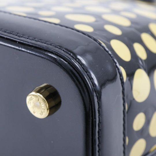 LOUIS VUITTON Handbag M91399 Vernis black Yayoi Kusama Vernis Dot Infinity LockitMM Women Used Authentic