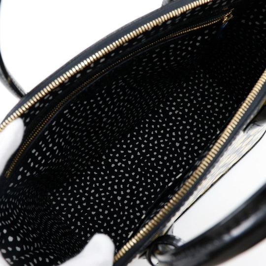 LOUIS VUITTON Handbag M91399 Vernis black Yayoi Kusama Vernis Dot Infinity LockitMM Women Used Authentic