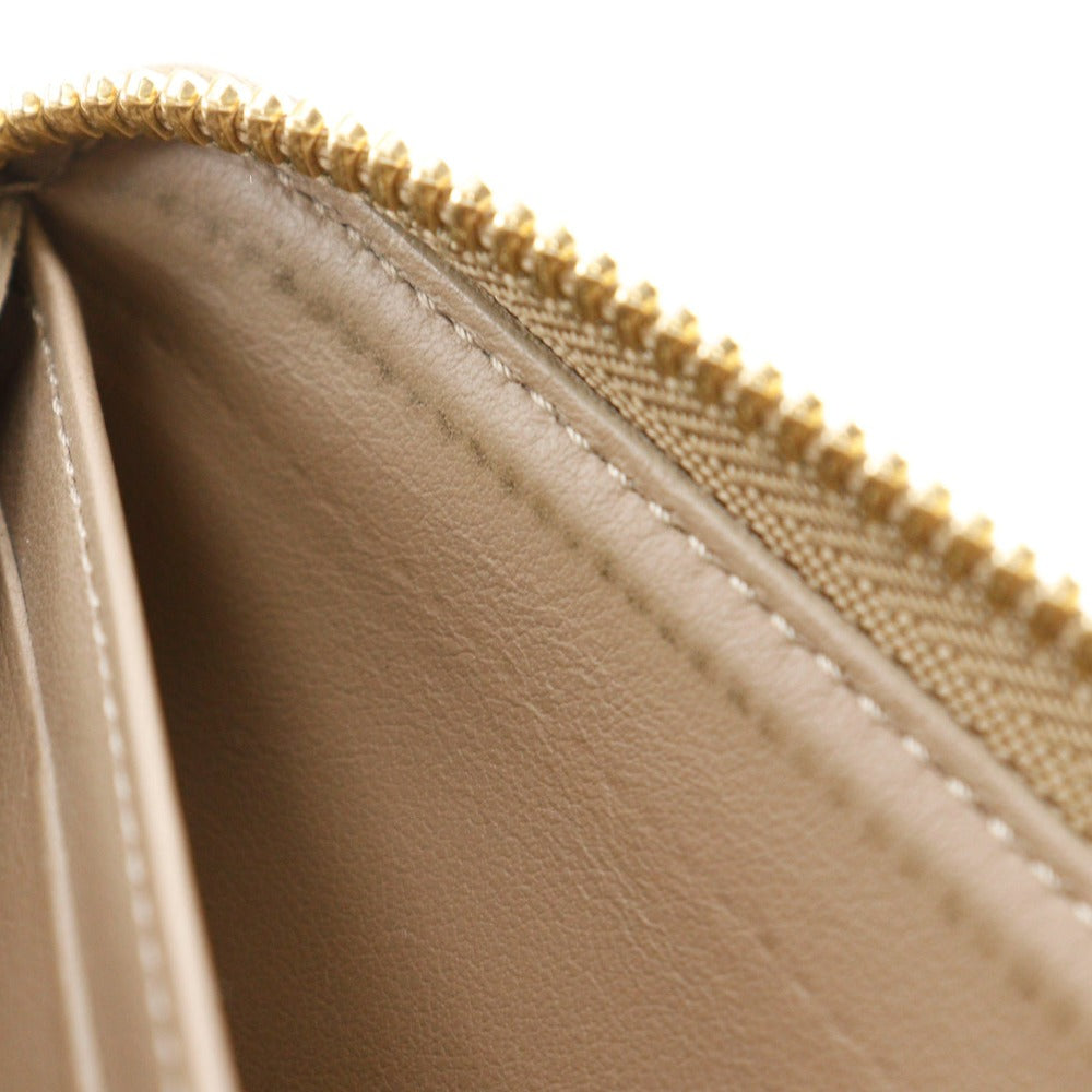 LOUIS VUITTON Long Wallet Purse M81511 lambskin Gurege Monogram Coussin Zippy wallet Women Used Authentic