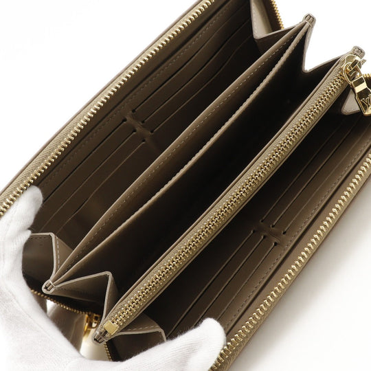 LOUIS VUITTON Long Wallet Purse M81511 lambskin Gurege Monogram Coussin Zippy wallet Women Used Authentic