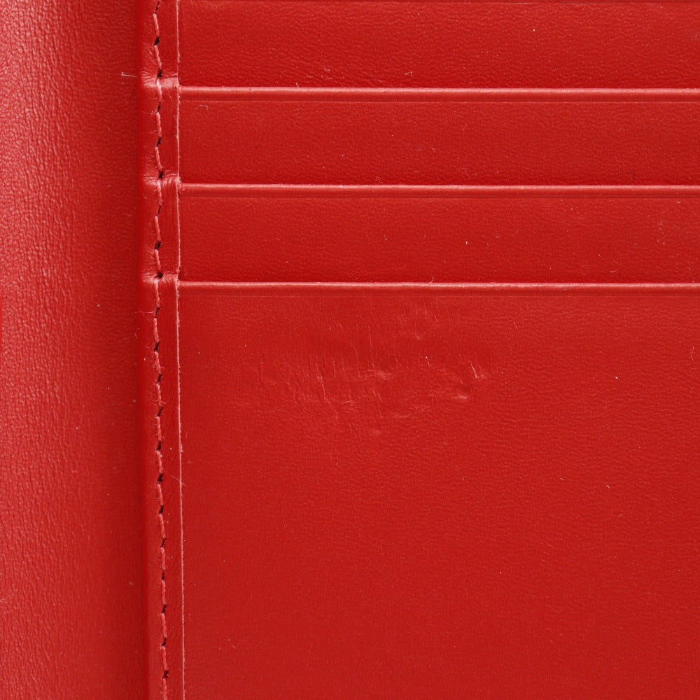 Christian Louboutin Tri-fold wallet enamel Red Enamel Red logo Women Used Authentic