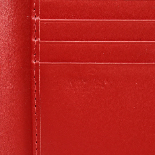Christian Louboutin Tri-fold wallet enamel Red Enamel Red logo Women Used Authentic