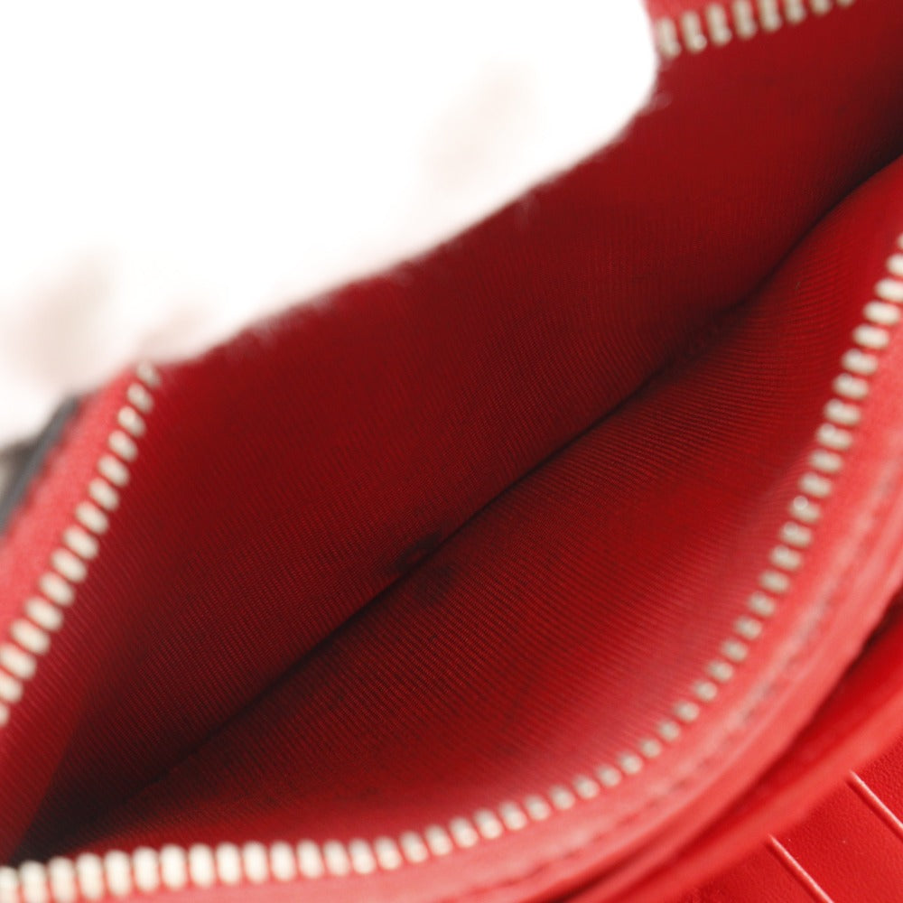 Christian Louboutin Tri-fold wallet enamel Red Enamel Red logo Women Used Authentic
