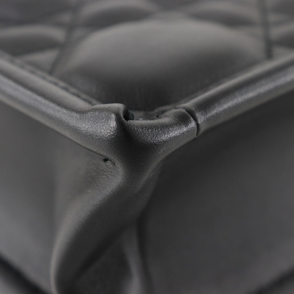 Dior Handbag Calfskin black 2WAYShoulder macro cannage Book tote mini Women Used Authentic