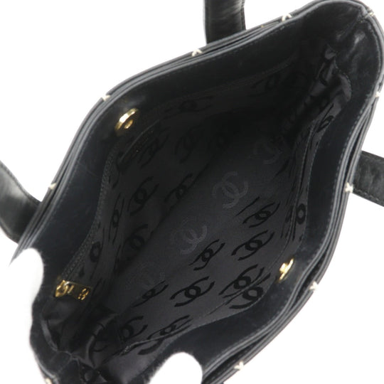 CHANEL Handbag A18126 Calfskin black Wild Stitch Tote Women Used Authentic
