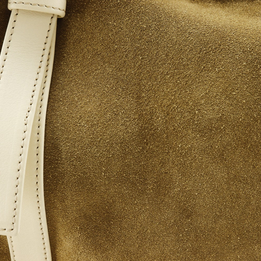 LOEWE Shoulder Bag Suede Brown anagram Women Used Authentic