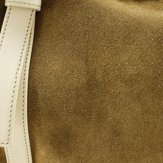 LOEWE Shoulder Bag Suede Brown anagram Women Used Authentic