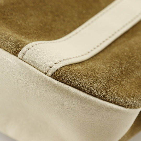 LOEWE Shoulder Bag Suede Brown anagram Women Used Authentic