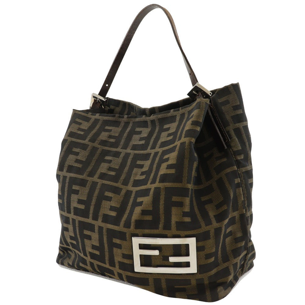 FENDI Shoulder Bag Nylon canvas Brown one belt Zucca