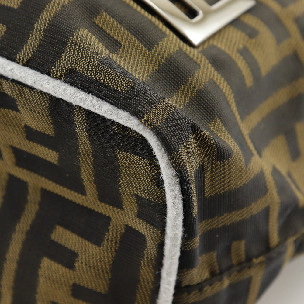 FENDI Shoulder Bag Nylon canvas Brown one belt Zucca