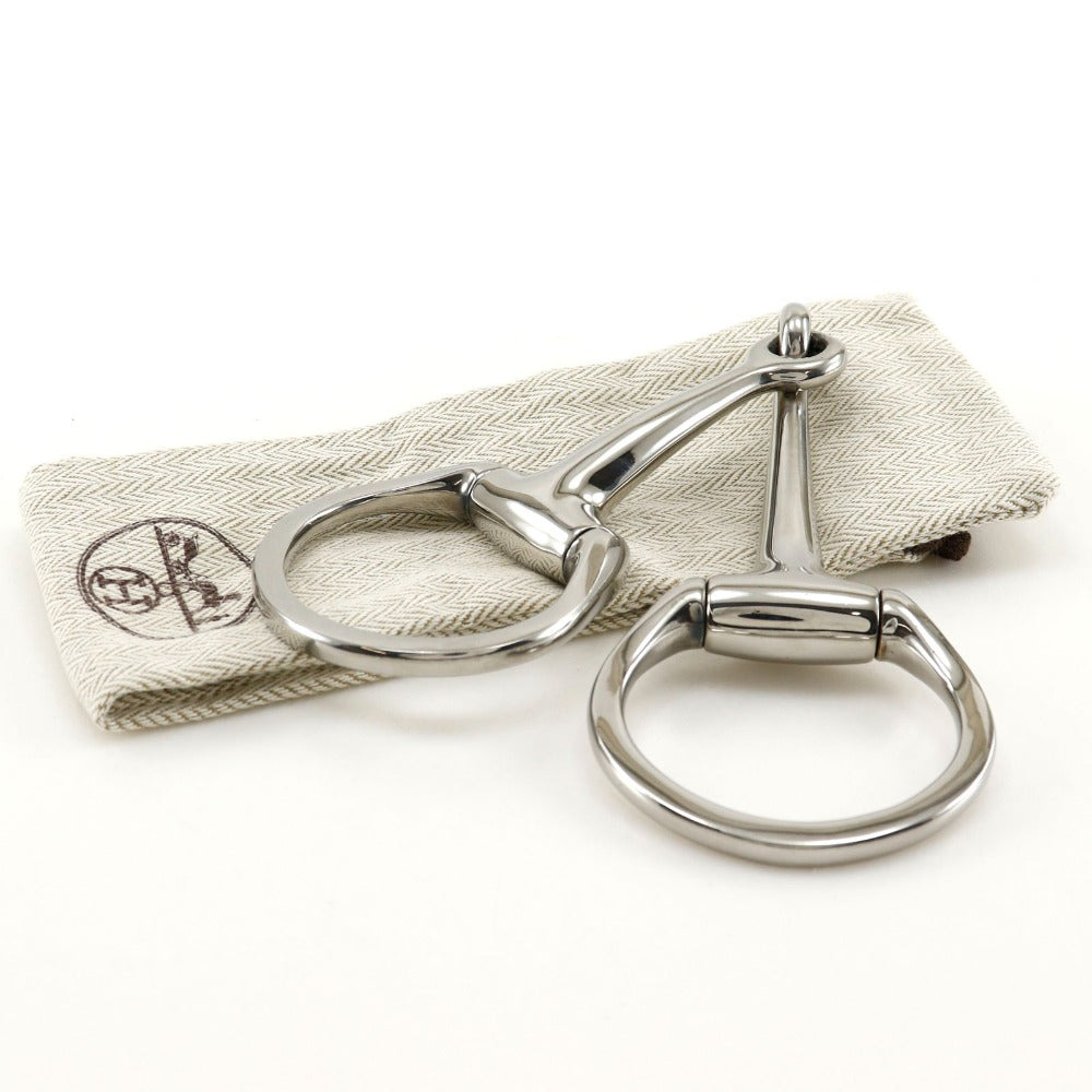 HERMES Other miscellaneous goods metallic Silver Horse Tack Muzzle Eggbat Women Used Authentic