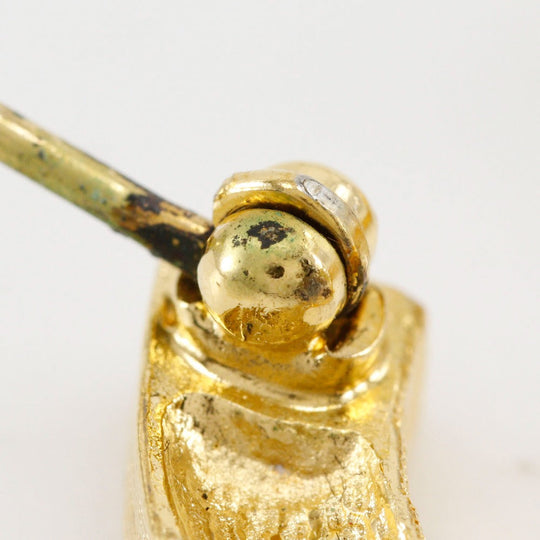 CHANEL Brooch Plated Gold, Rhinestones gold Gold Plated Rhinestone COCO Mark Women Used Authentic