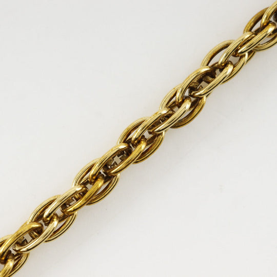 CHANEL Necklace Plated Gold gold vintage long COCO Mark Women Used Authentic