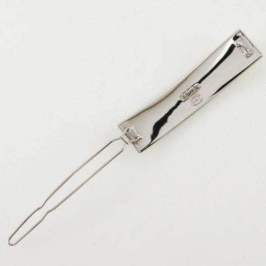 CHANEL Valletta metallic Silver/Yellow hairpin logo Women Used Authentic