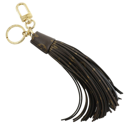 LOUIS VUITTON key ring MP1768 Monogram canvas Brown Bag charm Tassel unisex(Unisex) Used Authentic