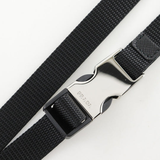 PRADA 1ZT016 2DMJ Nylon black Smartphone holder with pouch unisex(Unisex) Used Authentic