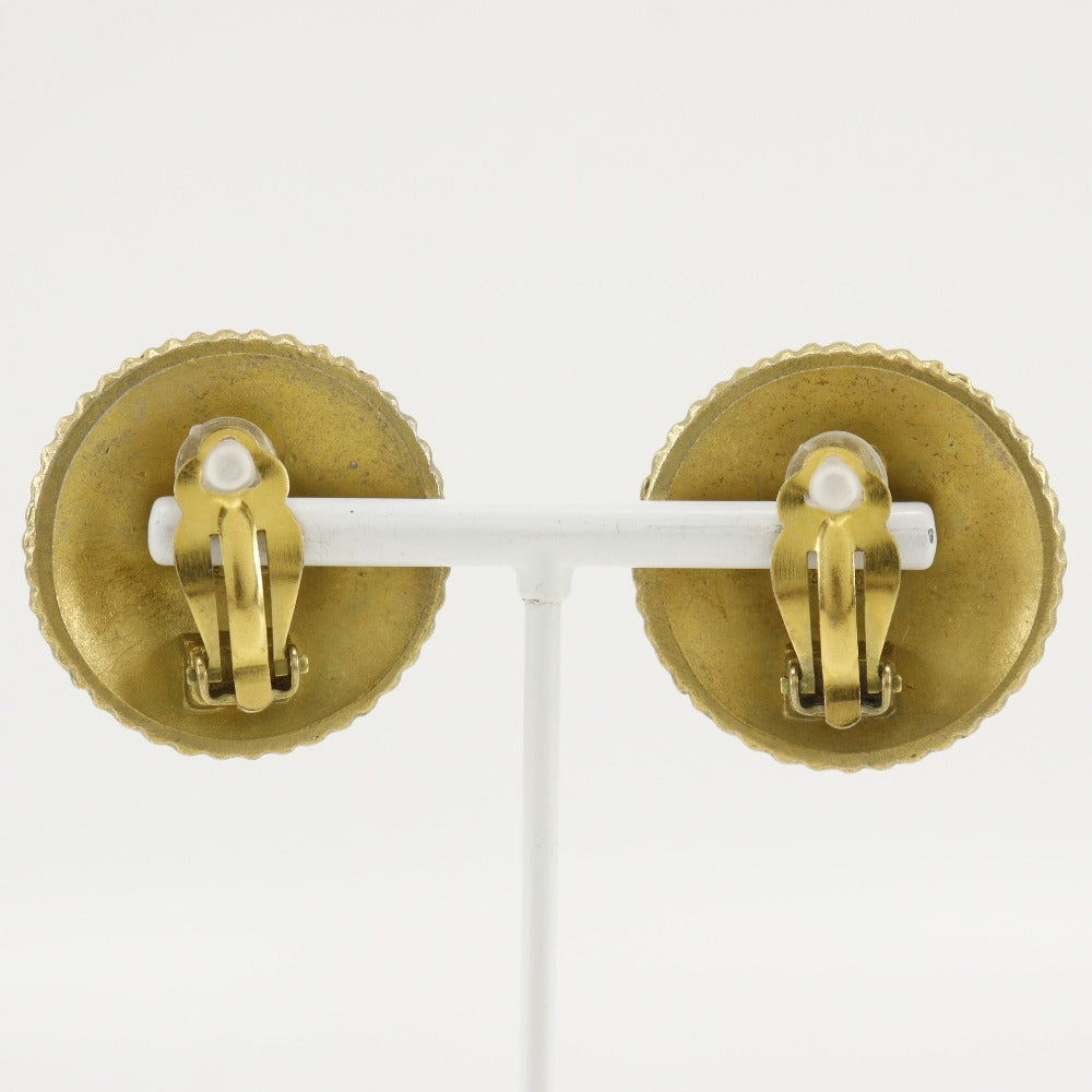 CHANEL Earring Plated Gold gold vintage COCO logo Women Used Authentic