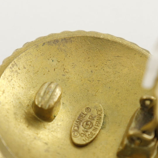 CHANEL Earring Plated Gold gold vintage COCO logo Women Used Authentic