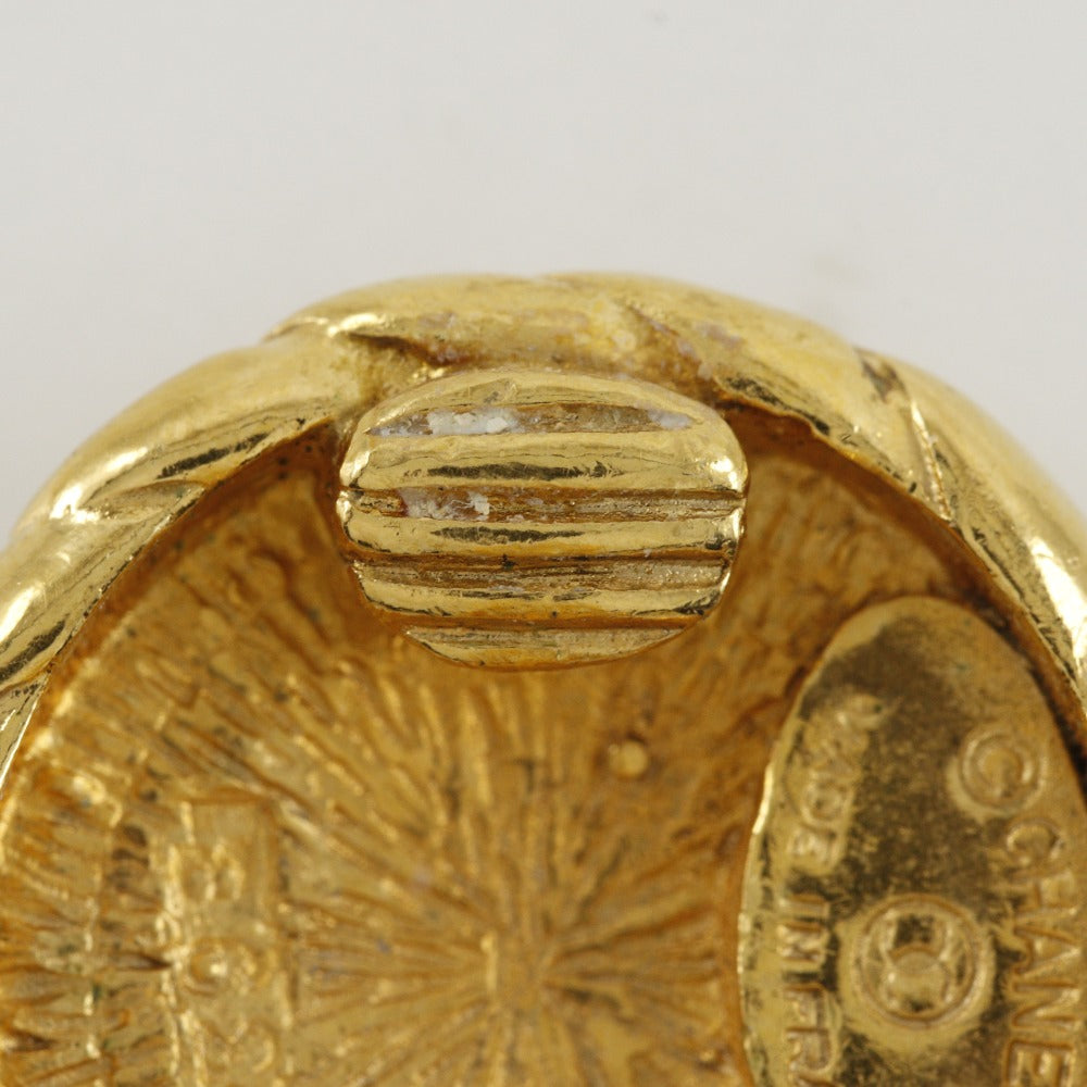 CHANEL Earring Plated Gold gold vintage COCO Mark Women Used Authentic