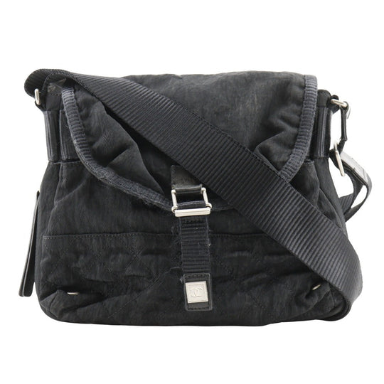 CHANEL Shoulder Bag Nylon black Matrasse Sports line Women Used Authentic