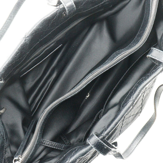 CHANEL Tote Bag A48019 leather black COCO Mark On the load Women Used Authentic