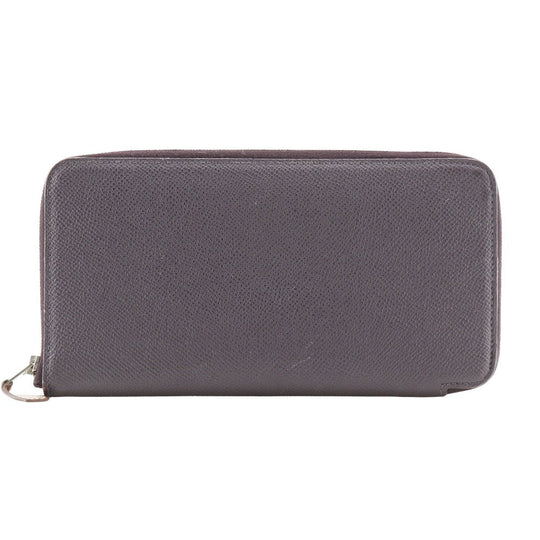 HERMES Long Wallet Purse Epsom purple Azap Long Silk Inn Women Used Authentic