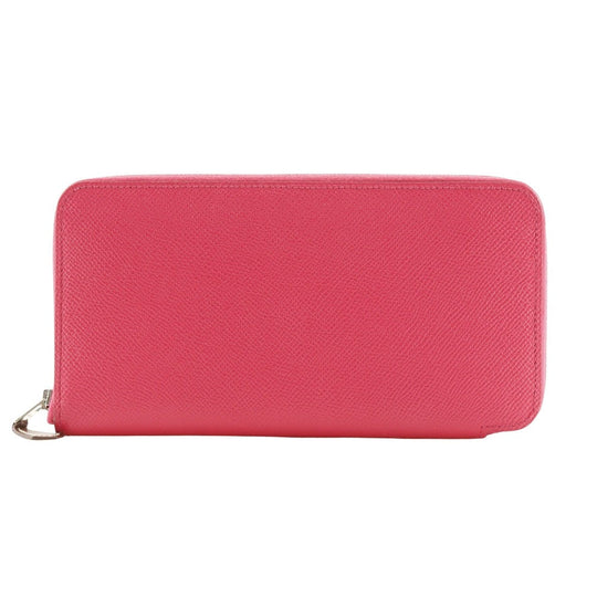 HERMES Long Wallet Purse Epsom pink Azap Long Silk Inn Women Used Authentic