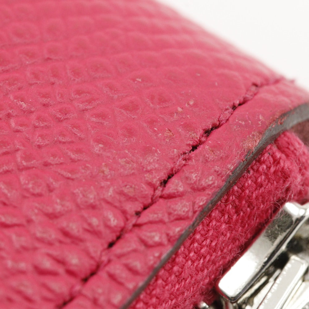 HERMES Long Wallet Purse Epsom pink Azap Long Silk Inn Women Used Authentic