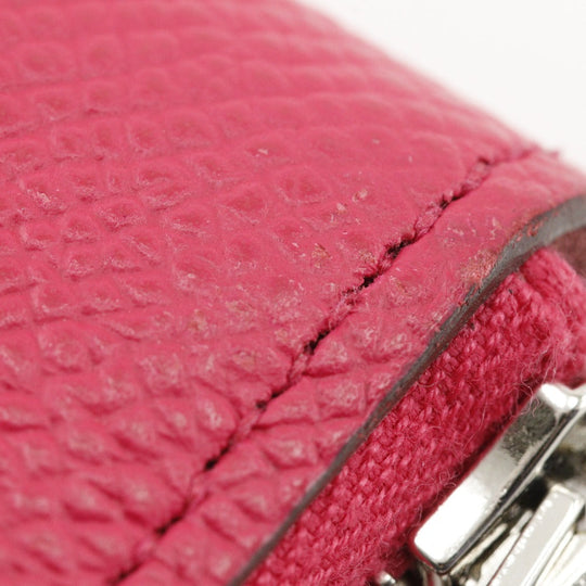 HERMES Long Wallet Purse Epsom pink Azap Long Silk Inn Women Used Authentic