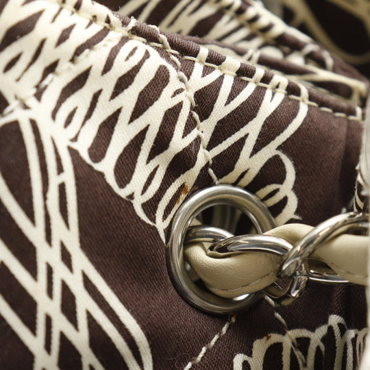 CHANEL Tote Bag cotton Brown quilting COCO Mark NO5 Chain tote Women Used Authentic