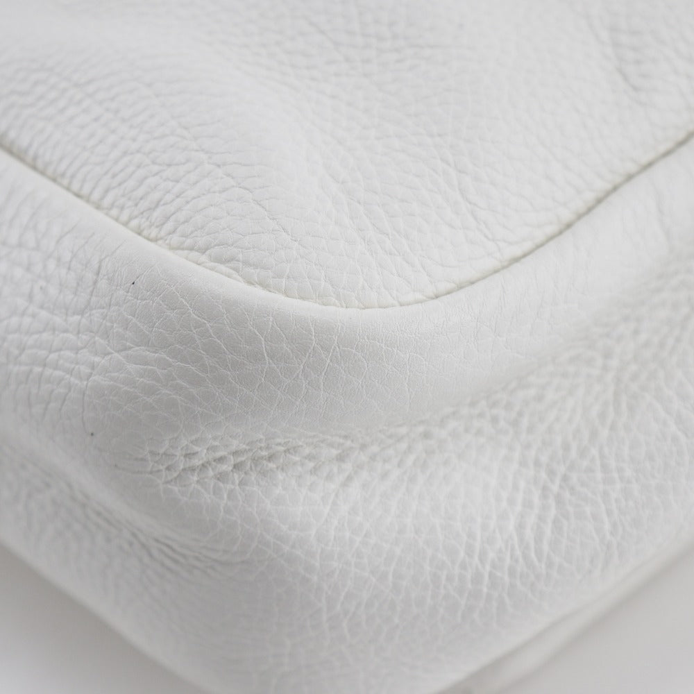 CHANEL Shoulder Bag A46041 lambskin white Double chain COCO Mark ChainShoulder Women Used Authentic