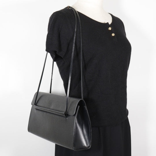 LOUIS VUITTON Shoulder Bag M52022 Epi Leather black Dinar Women Used Authentic