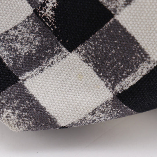 CHANEL Boston Duffel bag canvas Black / white Cruise line Gingham Check Tote Women Used Authentic