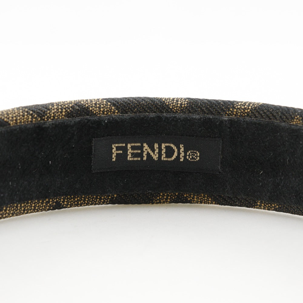 FENDI Other accessories canvas Brown Zucca Katyusha Women Used Authentic