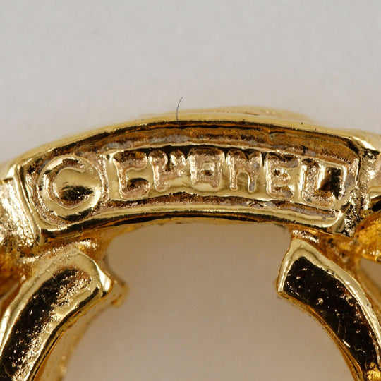 CHANEL Earring Plated Gold gold vintage COCO Mark Women Used Authentic