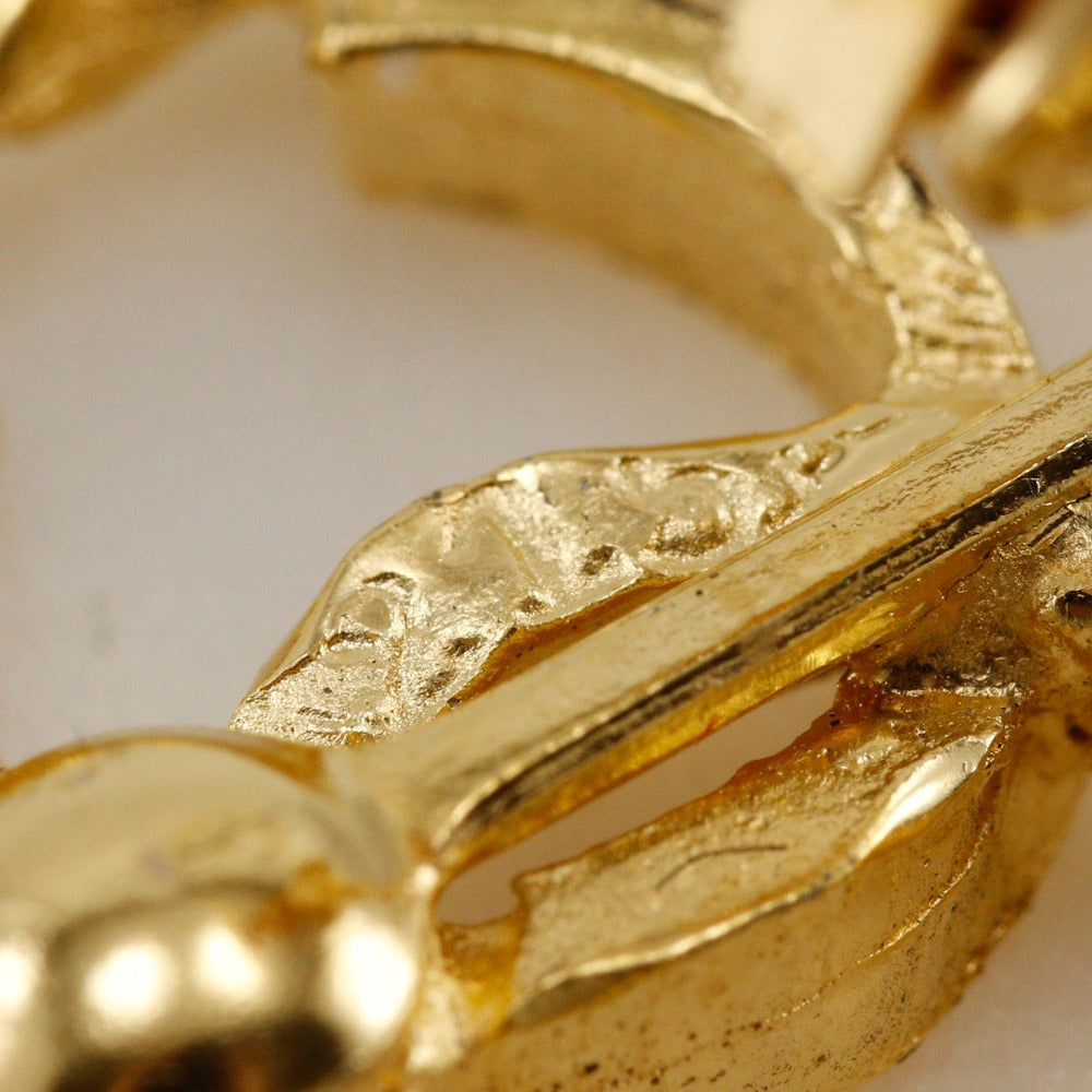 CHANEL Earring Plated Gold gold vintage COCO Mark Women Used Authentic