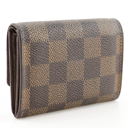 LOUIS VUITTON Coin case N61930 Damier canvas Brown Portonet Plat unisex(Unisex) Used Authentic