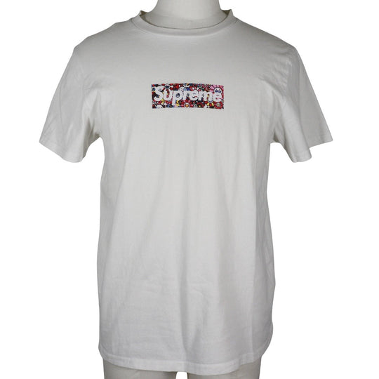 Supreme Short sleeve T-shirt cotton White KaikaiKiki Takashi Murakami collaboration covid 19 relief box logo tee 2020 mens L Used Authentic