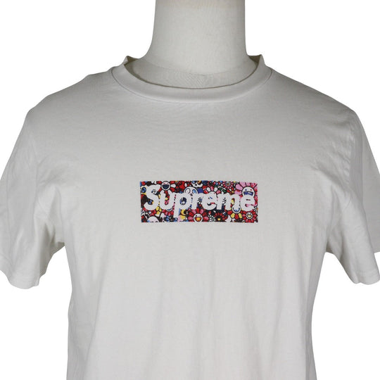 Supreme Short sleeve T-shirt cotton White KaikaiKiki Takashi Murakami collaboration covid 19 relief box logo tee 2020 mens L Used Authentic