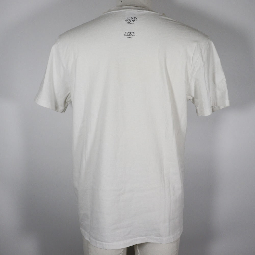 Supreme Short sleeve T-shirt cotton White KaikaiKiki Takashi Murakami collaboration covid 19 relief box logo tee 2020 mens L Used Authentic
