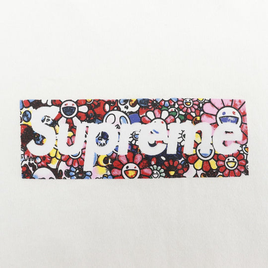 Supreme Short sleeve T-shirt cotton White KaikaiKiki Takashi Murakami collaboration covid 19 relief box logo tee 2020 mens L Used Authentic