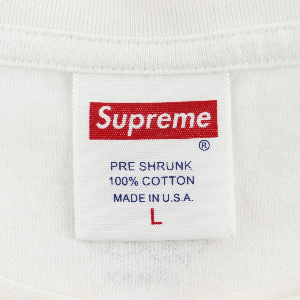 Supreme Short sleeve T-shirt cotton White KaikaiKiki Takashi Murakami collaboration covid 19 relief box logo tee 2020 mens L Used Authentic