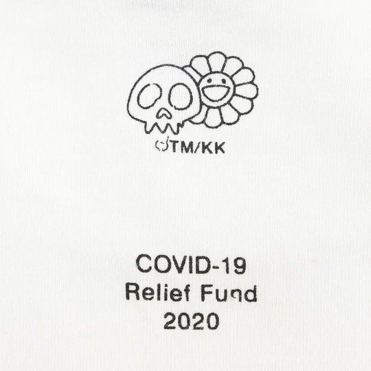 Supreme Short sleeve T-shirt cotton White KaikaiKiki Takashi Murakami collaboration covid 19 relief box logo tee 2020 mens L Used Authentic