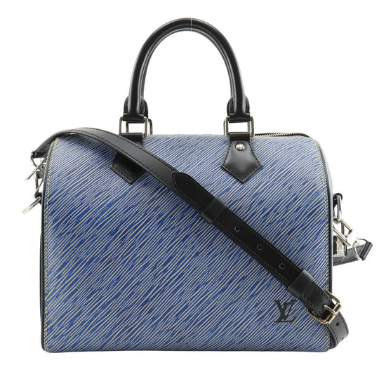 LOUIS VUITTON Handbag M51280 Epi Leather Blue 2WAYShoulder Speedy bandouliere 25 Women Used Authentic