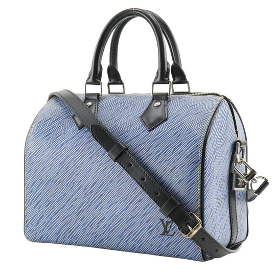 LOUIS VUITTON Handbag M51280 Epi Leather Blue 2WAYShoulder Speedy bandouliere 25 Women Used Authentic
